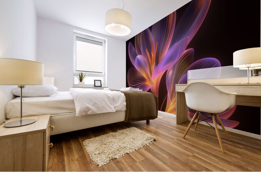 Illuminating Flora Mural print