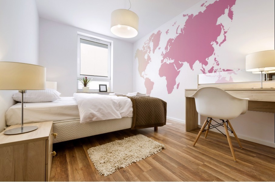 GRADIENT WORLD MAP Mural print