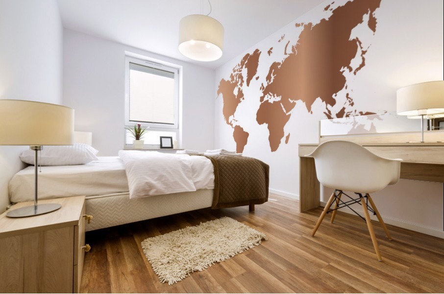 CHERRY WORLD MAP Mural print