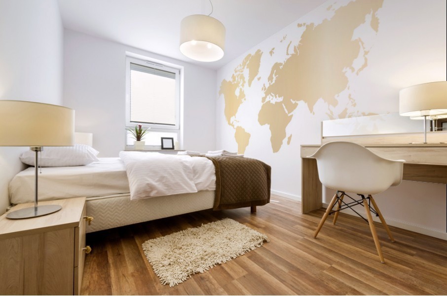 ASH WORLD MAP Mural print