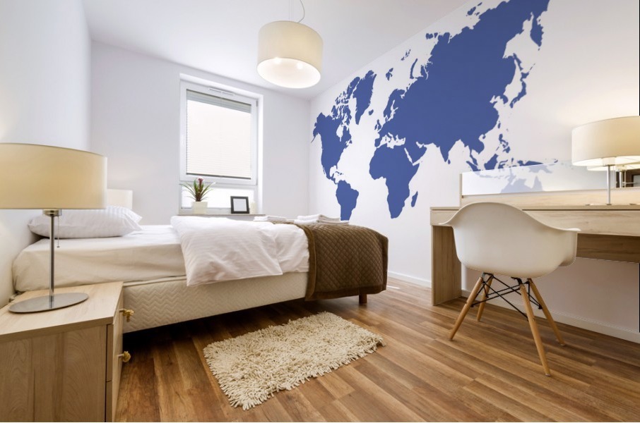 LIGHT PURPLE WORLD MAP Mural print