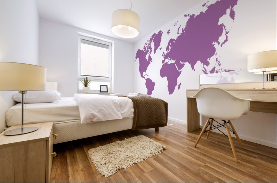 PLUM WORLD MAP Mural print