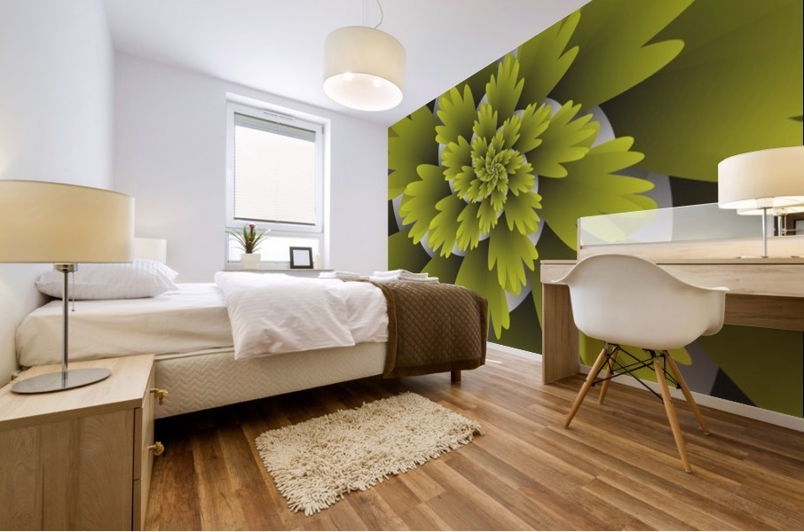 3D LEAF Blooms Mural print