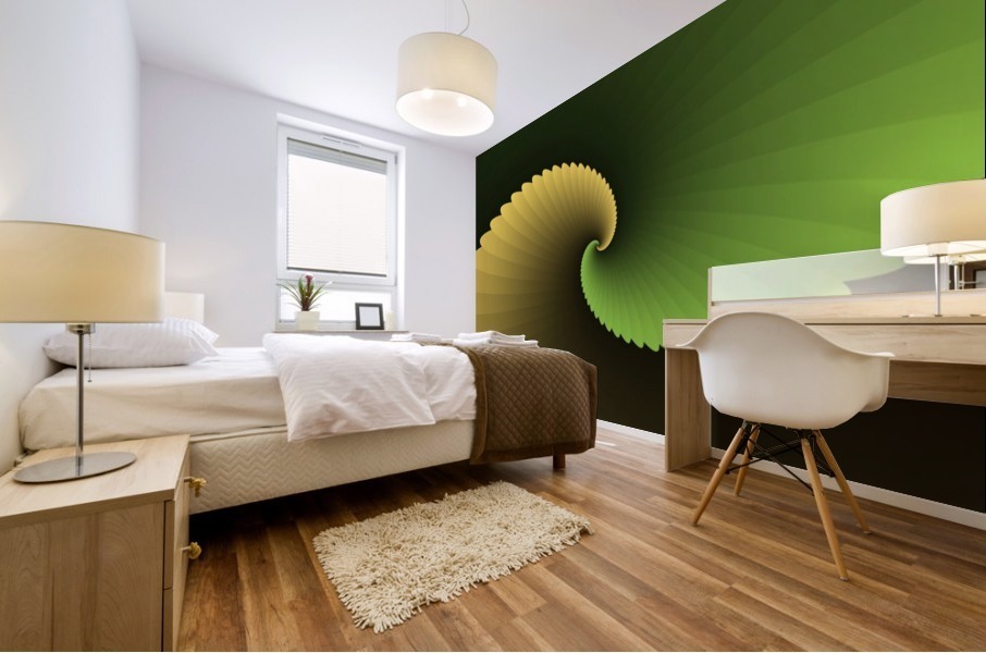 Green Wings Mural print
