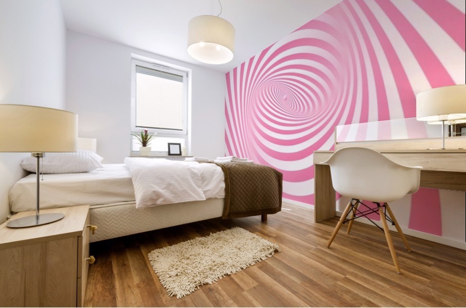 Illusion Spiral Mural print