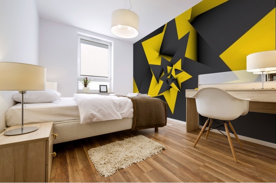 Yellow Abstract Mural print