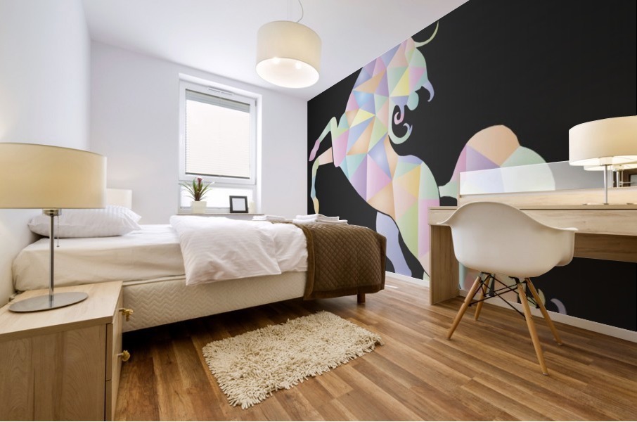 Cute Unicorn Mural print