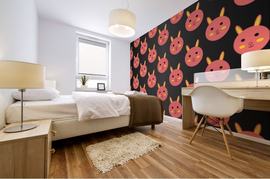 CUTE KITTY PATTERN Mural print