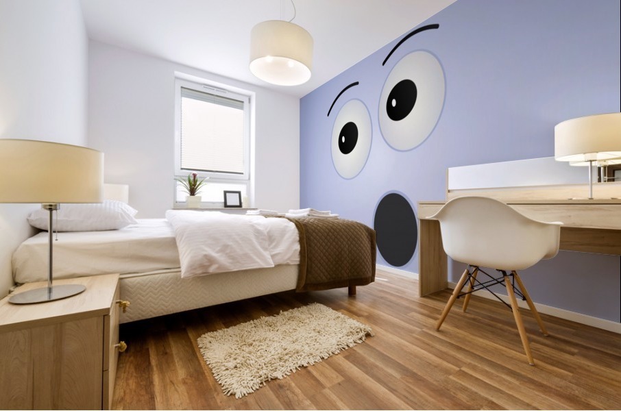 Purple Smiley  Mural print