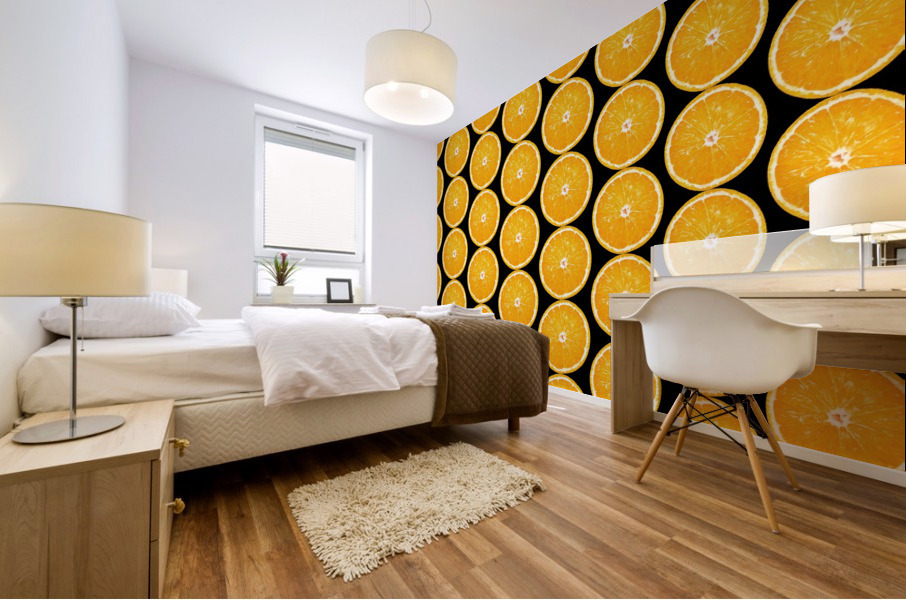 Orange Fruit Pattern Mural print
