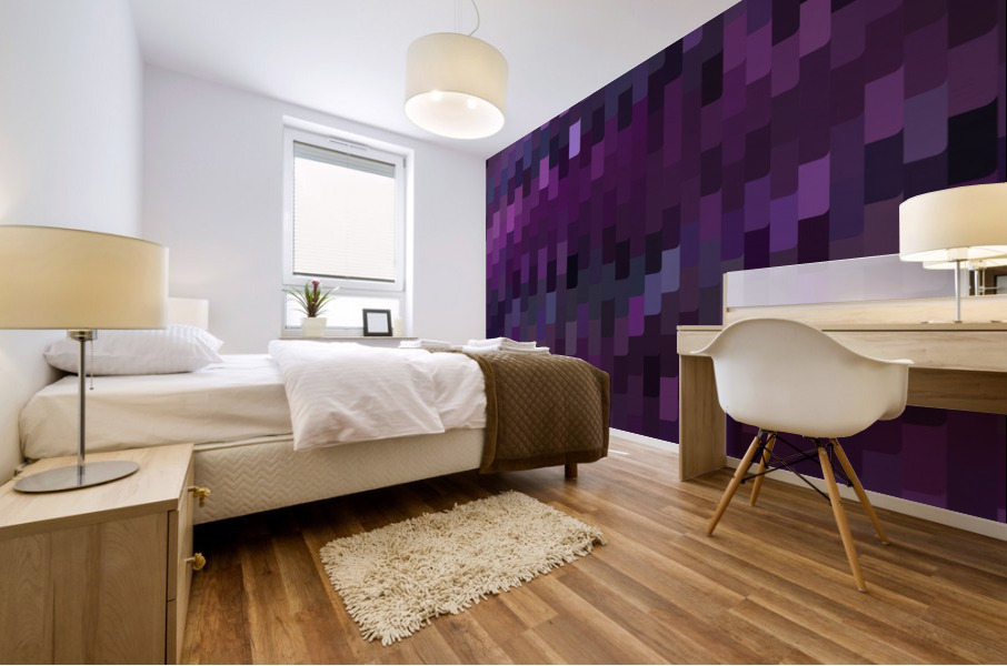 Blue Mosaic Pattern Mural print