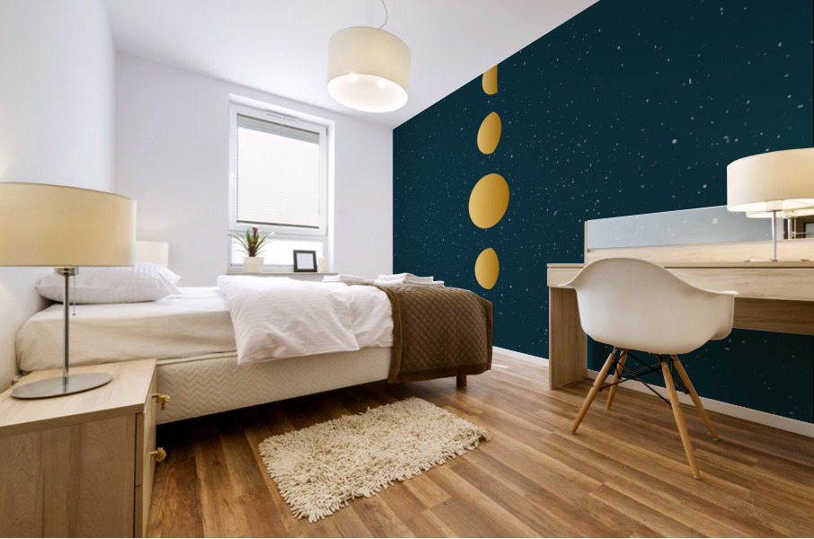 Moon Phase Cycle  Mural print