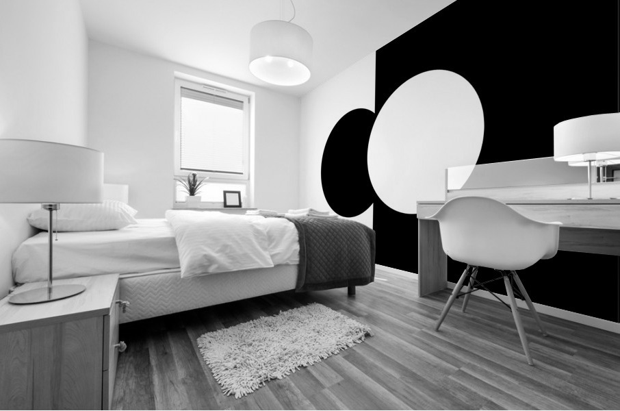 Plain Monochrome Dots Mural print