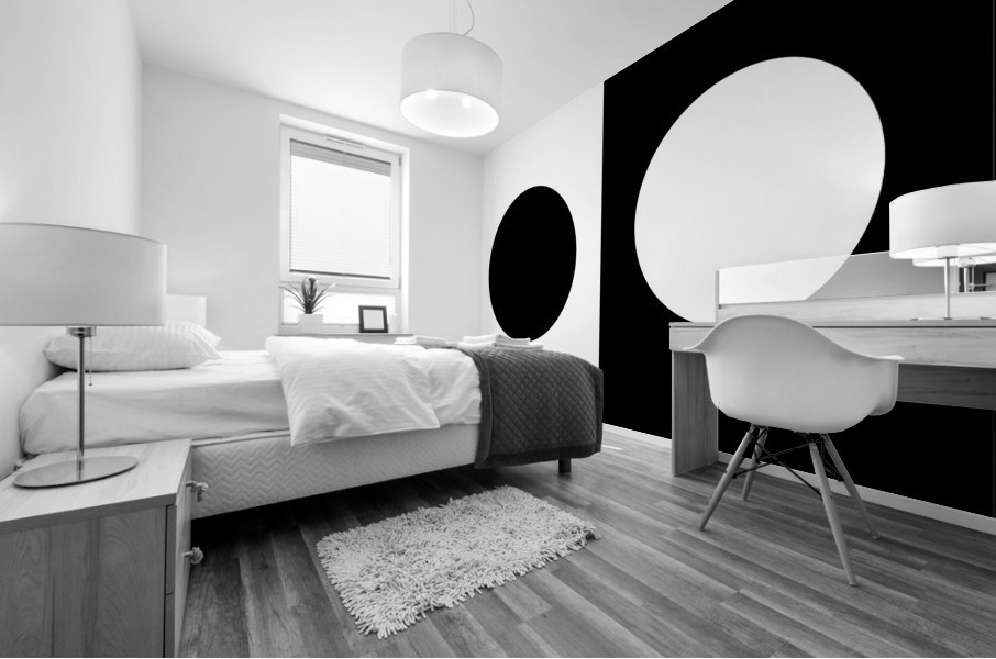 Black and White Dots Mural print
