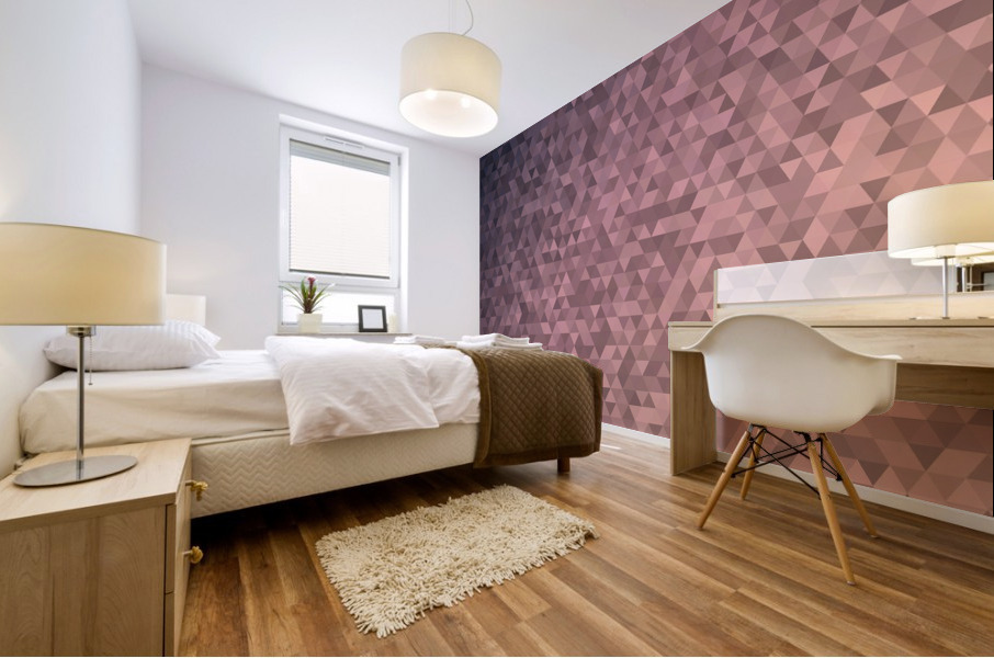Pink Modern Geometric Pattern Mural print