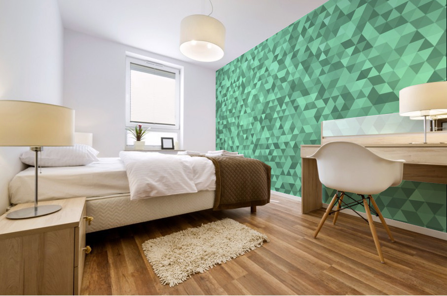 Green Glitter Pattern Mural print