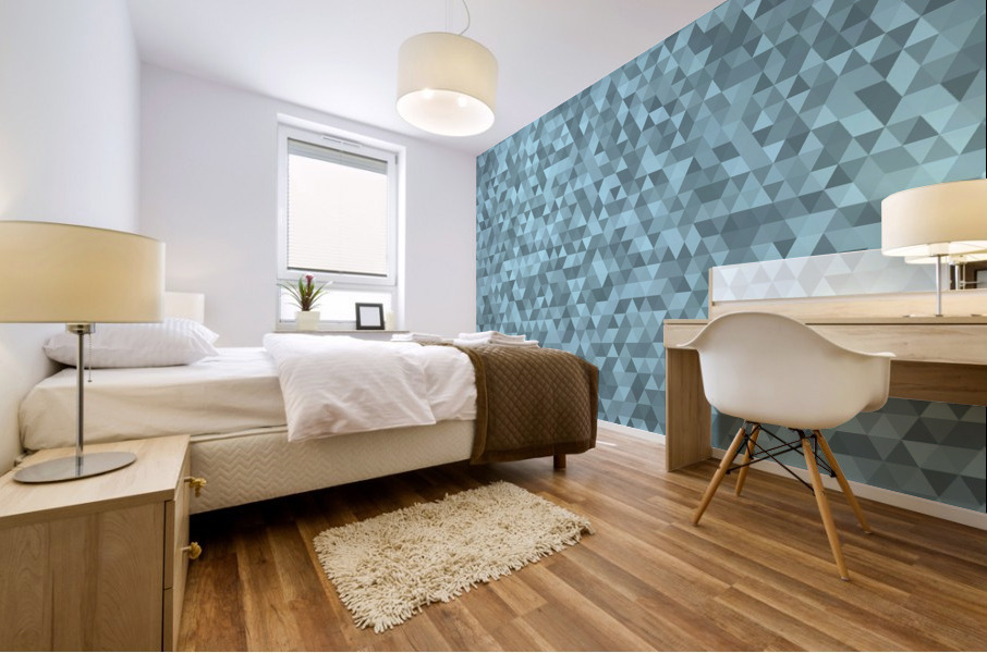 Blue Glitter Pattern Mural print