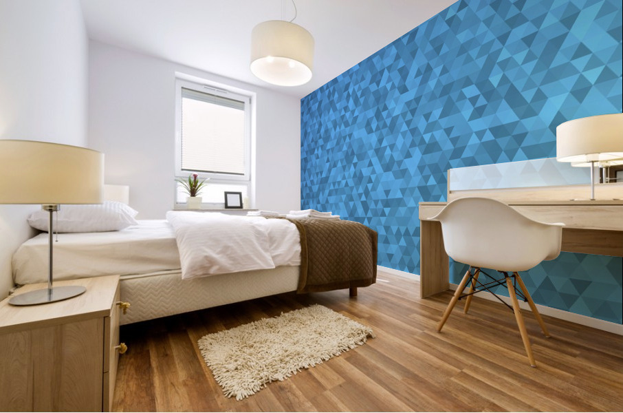 Blue Glitter Modern Pattern Mural print