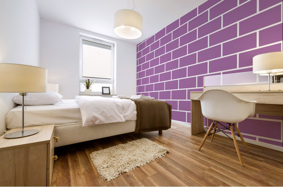 Baby Pink Brick Pattern Mural print