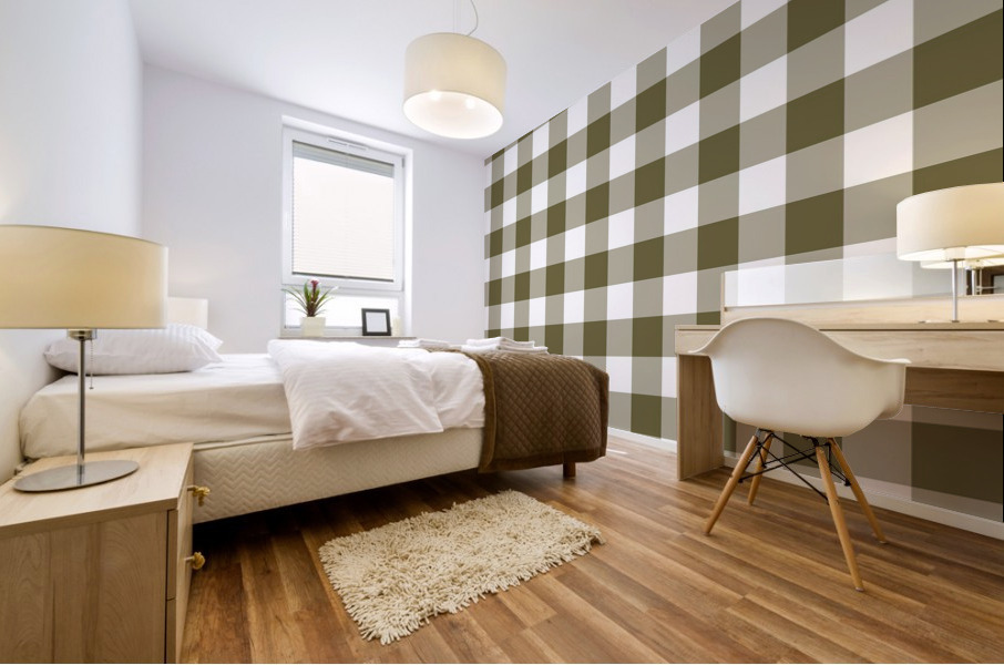 Brown Plaid Patten Mural print
