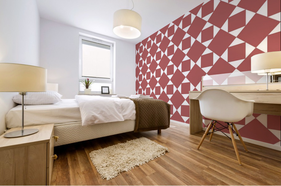 Light Brown Squares And Diamonds Pattern  Mural print
