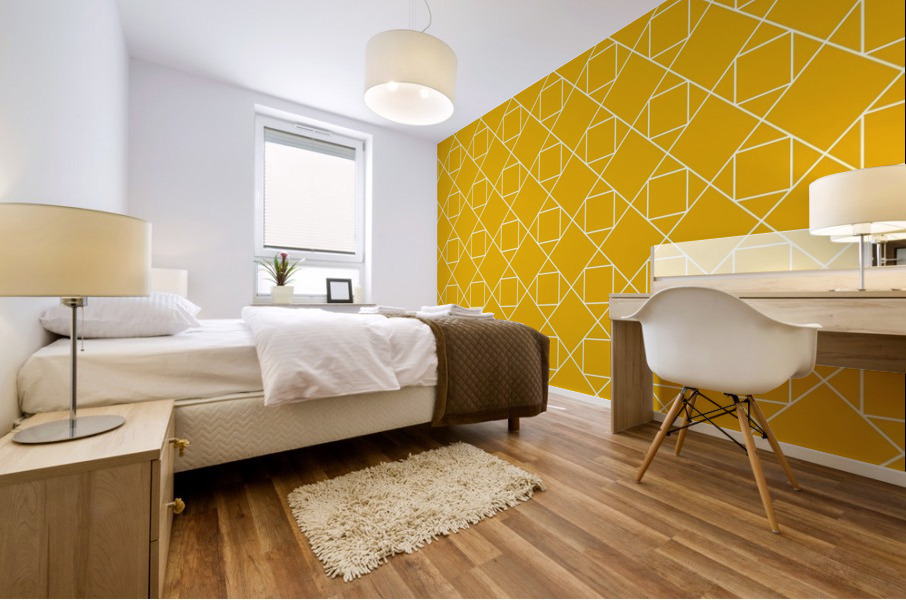 Yellow Diamonds Pattern  Mural print