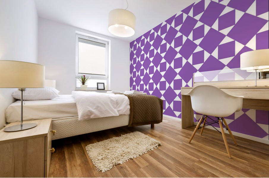 Purple Geometric Pattern Mural print