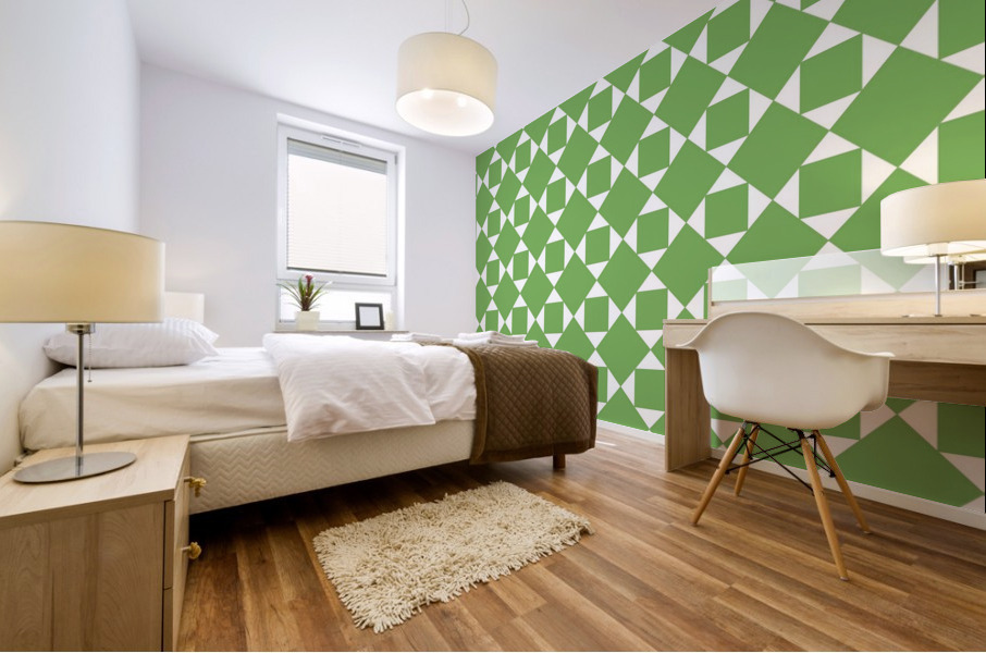 Light Green Geometric Pattern Mural print