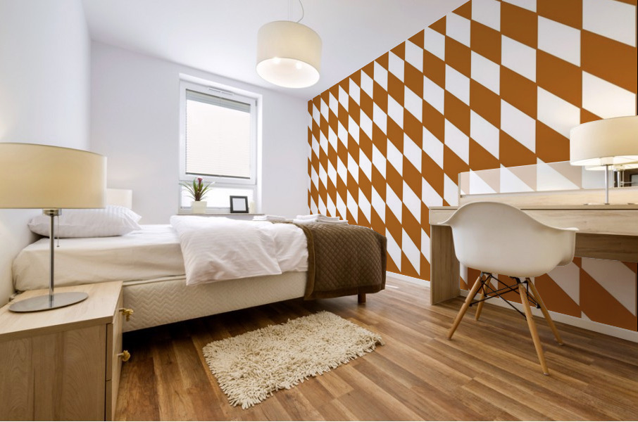 Mustard Yellow Checkers Pattern Mural print