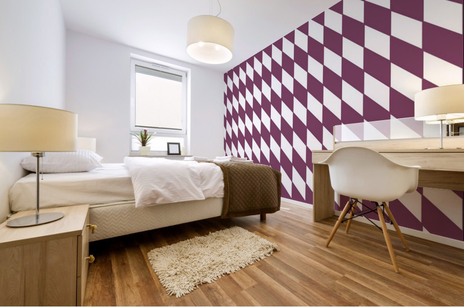 Carmine Checker Pattern Mural print