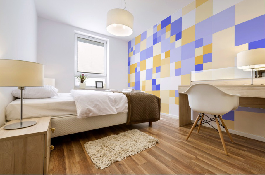 Yellow Geometric Mural print