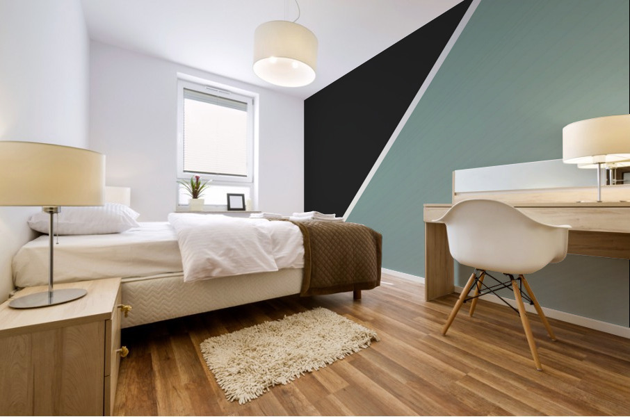 Black and Grey Green Abstract Mural print