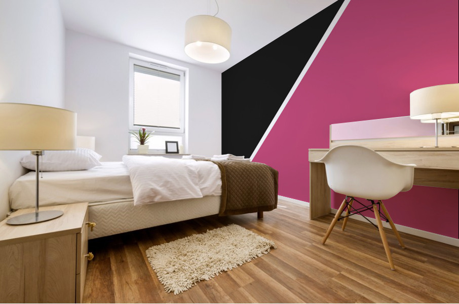 Black and Pink Abstract Mural print