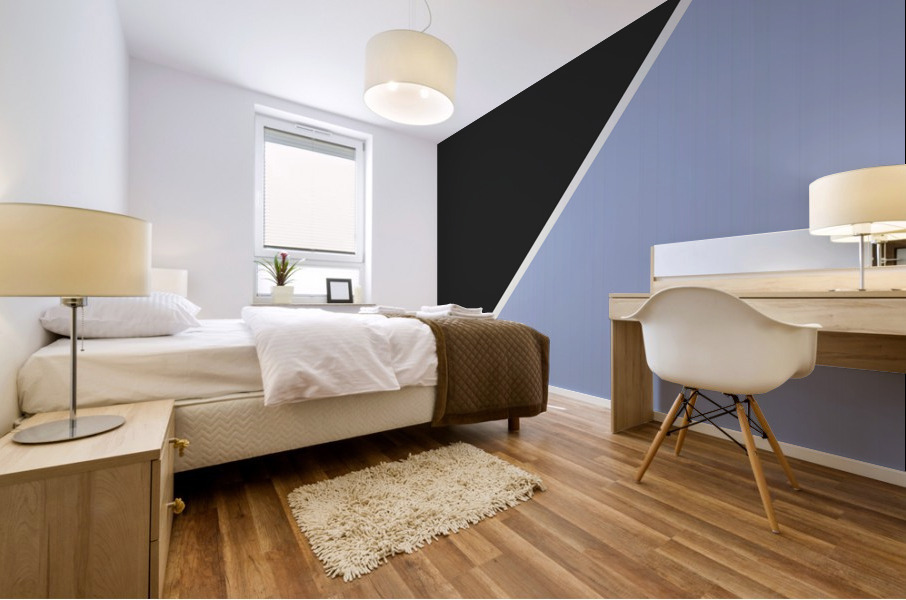 Black and Lavender Abstract Mural print