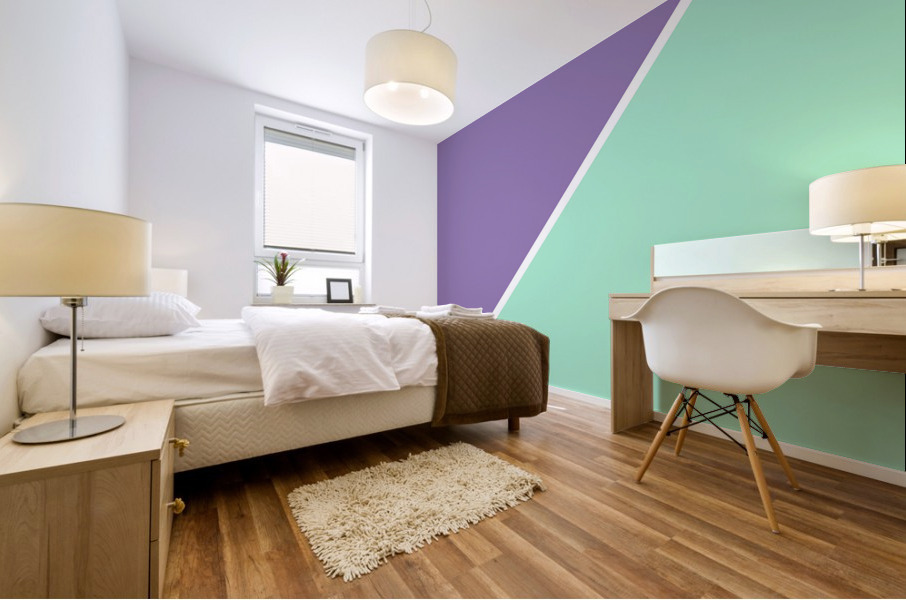 Lavender and Mint Abstract Mural print