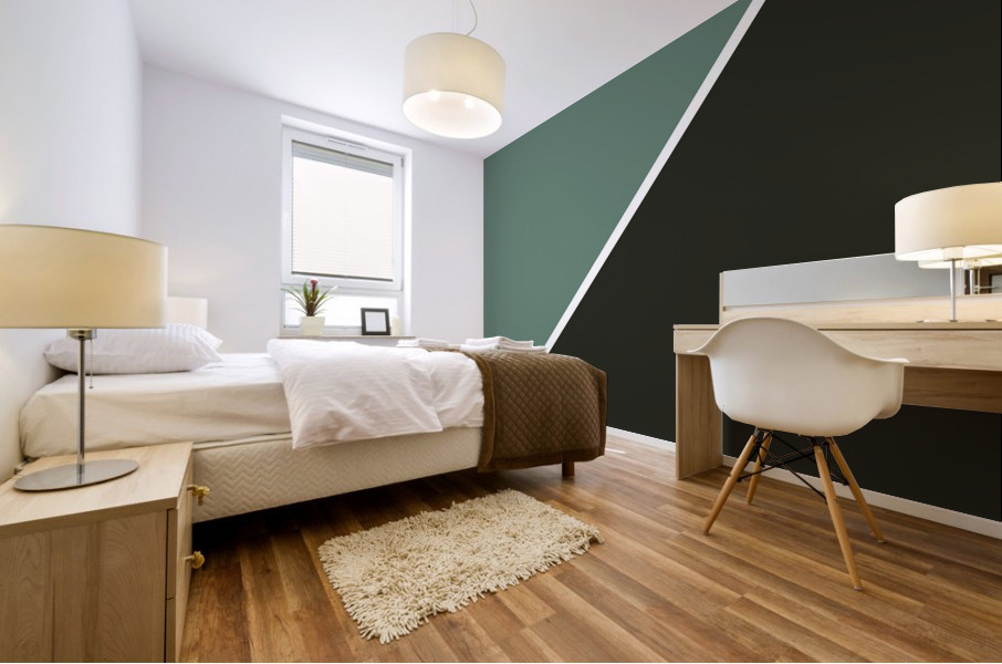 Olive and Pine Abstract Mural print