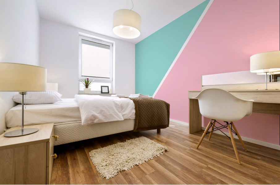 Robin and Bubblegum Abstract Mural print