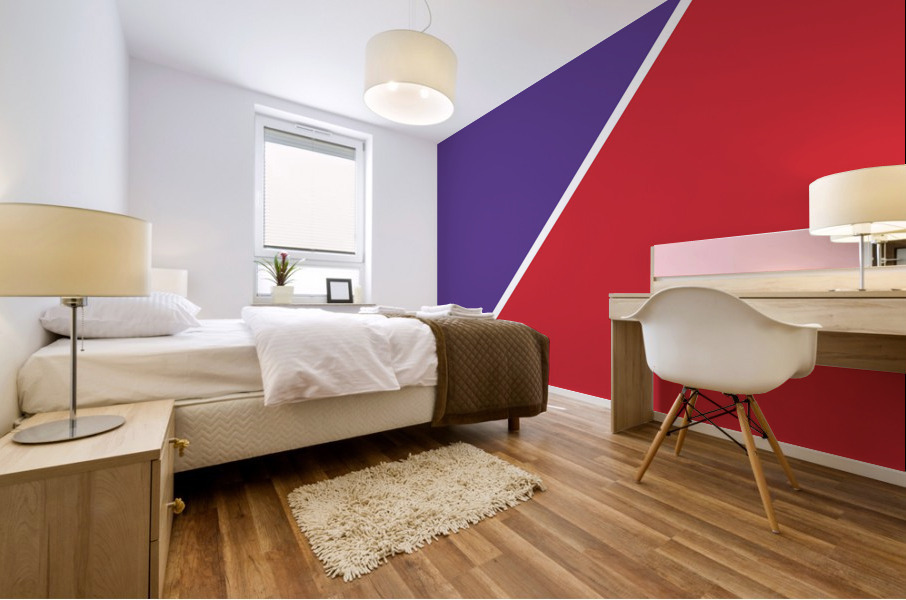Red and Violet Abstract Mural print
