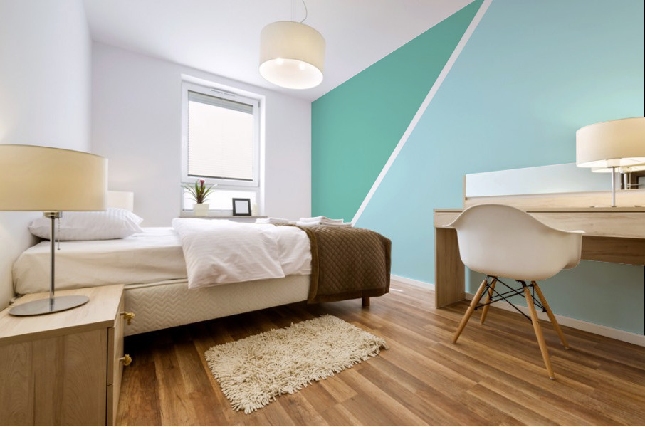 Turquoise and Pool Abstract Mural print