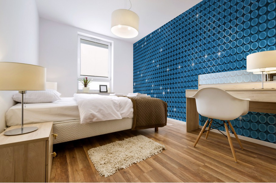 Blue Glossy Glitter Mural print