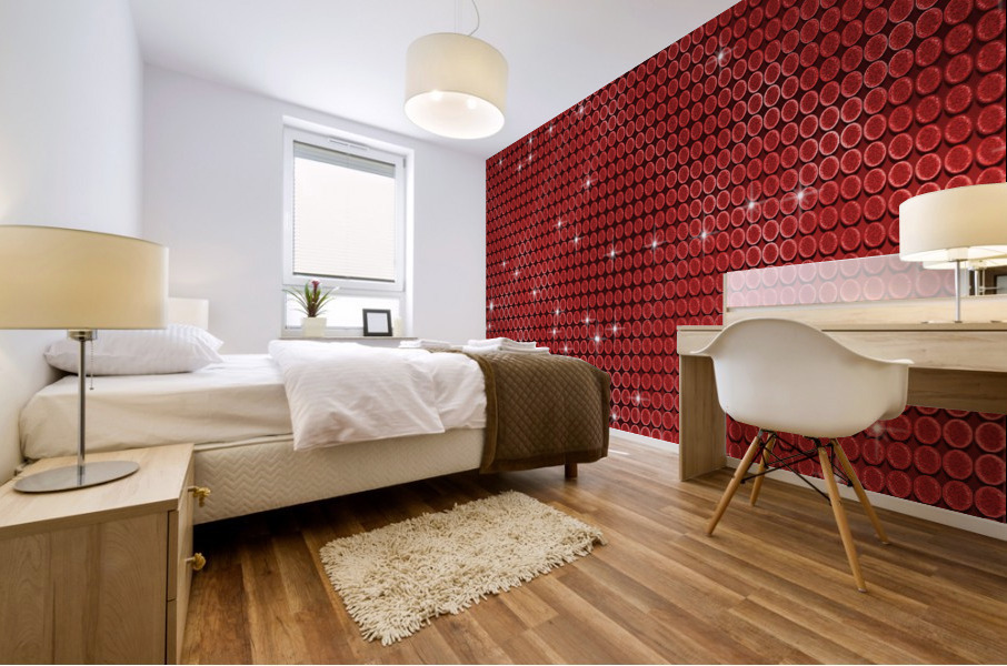Red Glossy Glitter Mural print