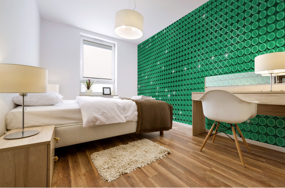 Turqoise Glossy Glitter Mural print