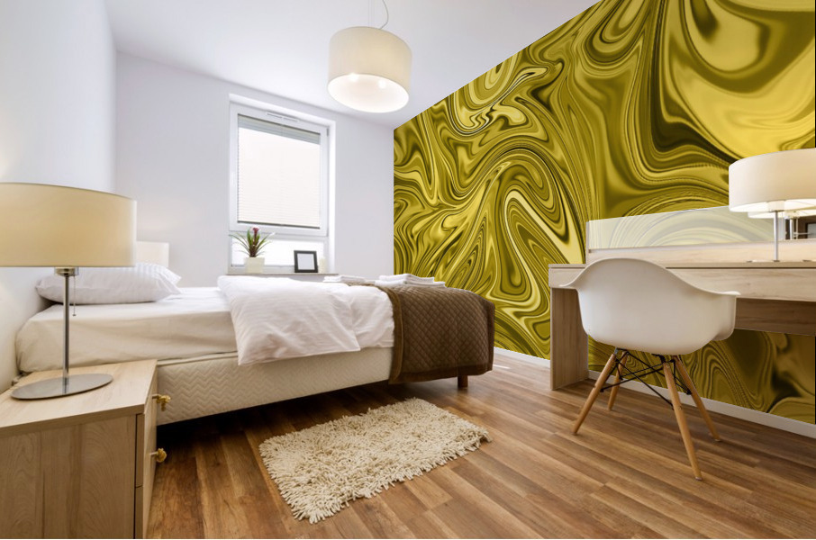 Gold Liquid Marble Mural print