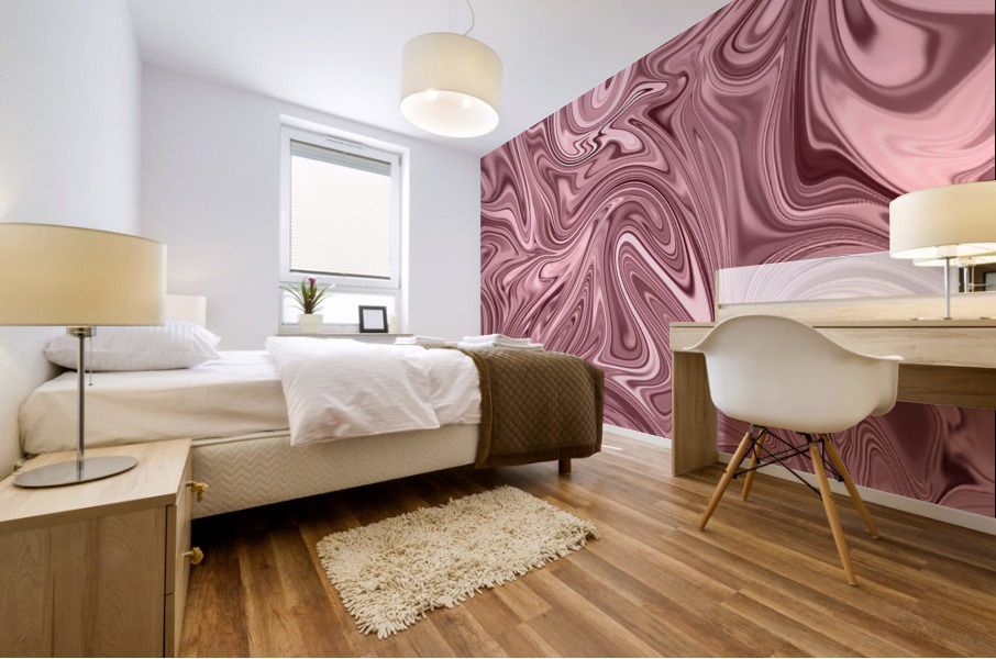 Pink Liquid Marble Mural print