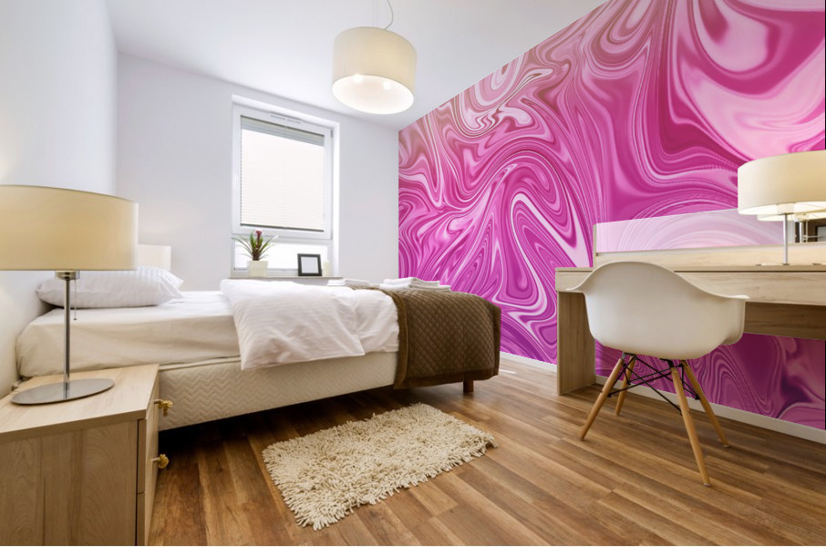 Rainbow Liquid Marble Mural print