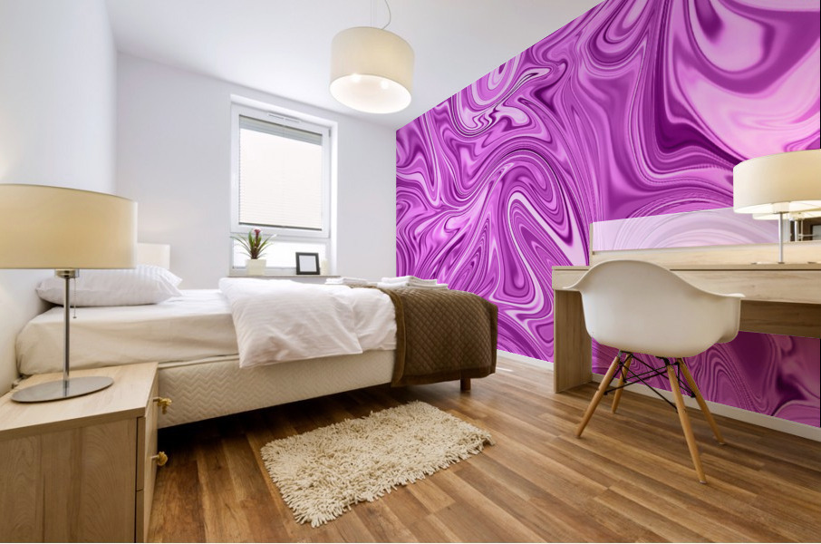 Purple Liquid Marble Mural print