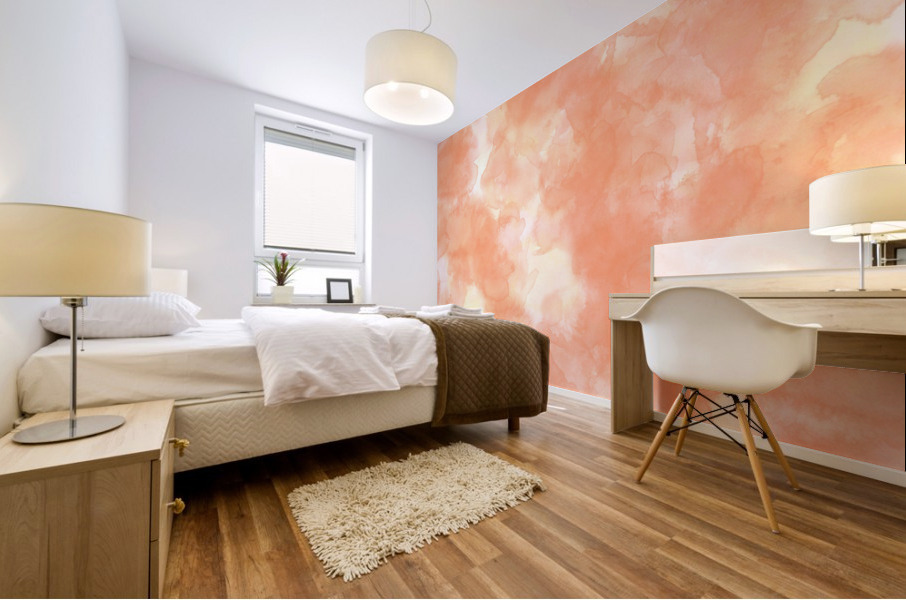 Orange and Pink Mural print