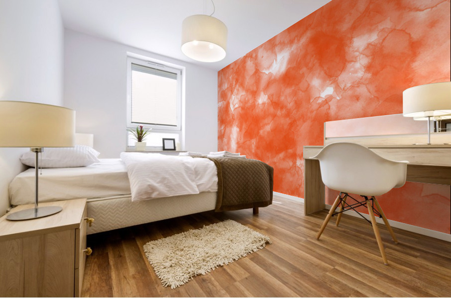 Orange Red Mural print