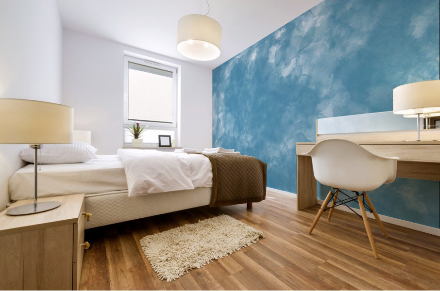 Blue Green Mural print