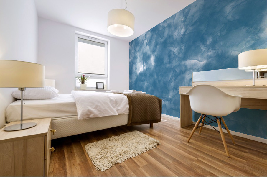 Sapphire Blue Mural print